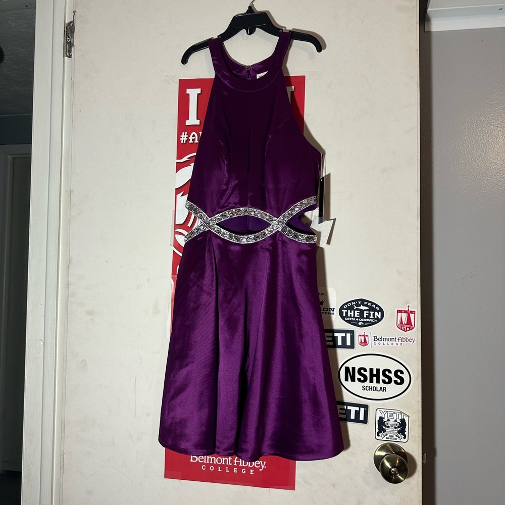 purple homecoming dress